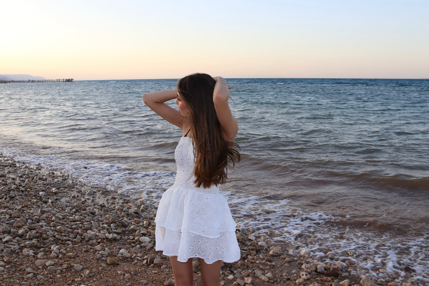 Patterned Ruffle Dress