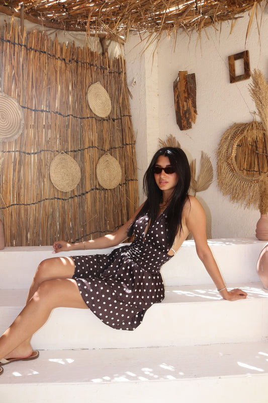 * POLKA DOT Halter Dress