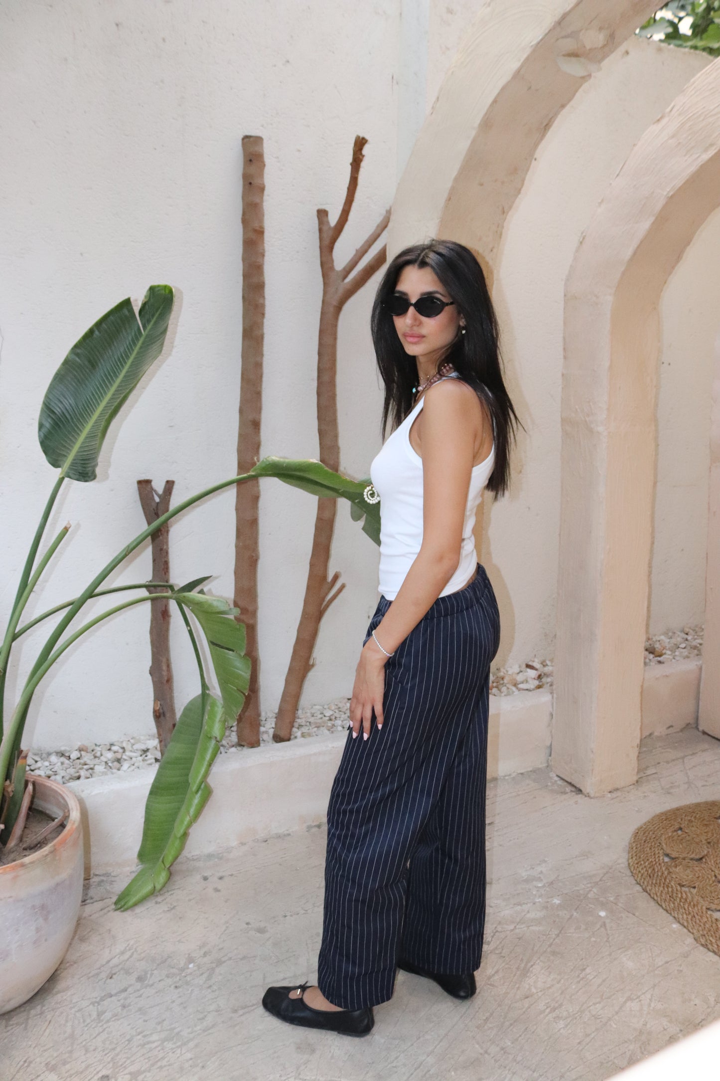 * Wide Stripe Pants