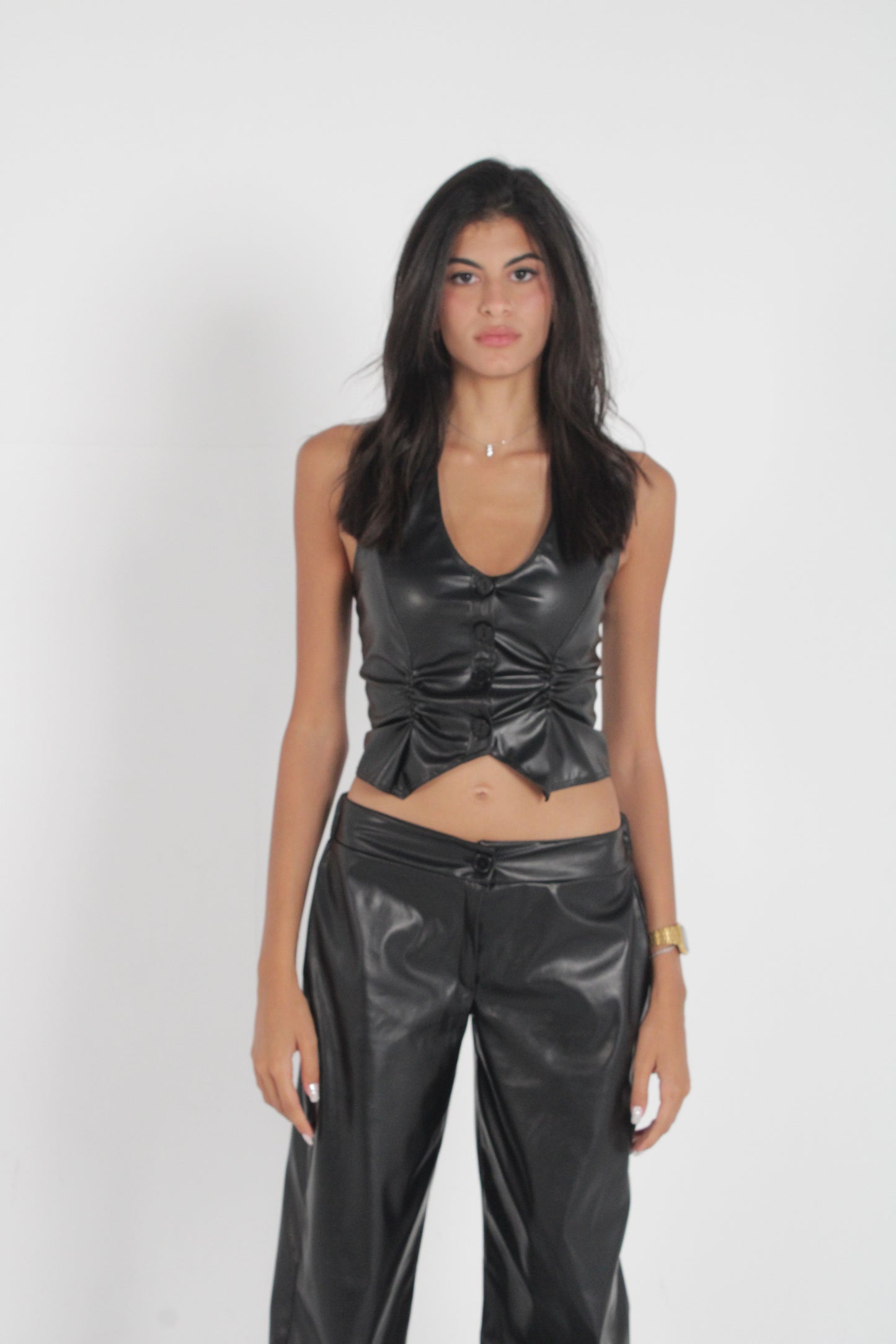 Leather Halter Vest