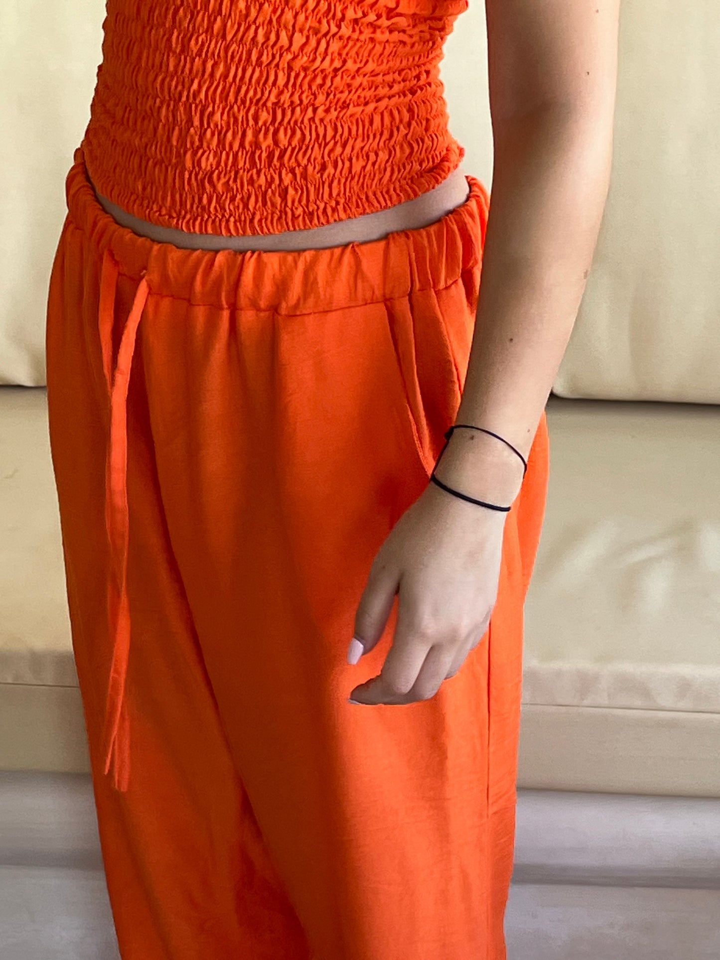 Tangerine Linen Set